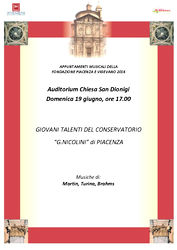 GIOVANI TALENTI DEL CONSERVATORIO �G.NICOLINI� di PIACENZA