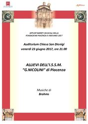 ALLIEVI DELL�I.S.S.M. �G.NICOLINI� di Piacenza